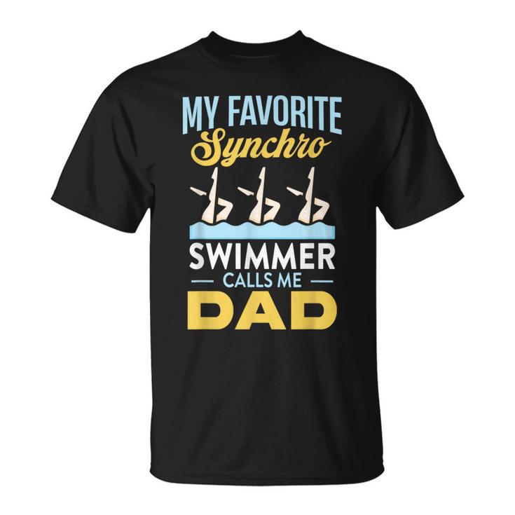 Synchronized Swimming Dad Favorite Synchro Swimmer Artistic T-Shirt, trending gift