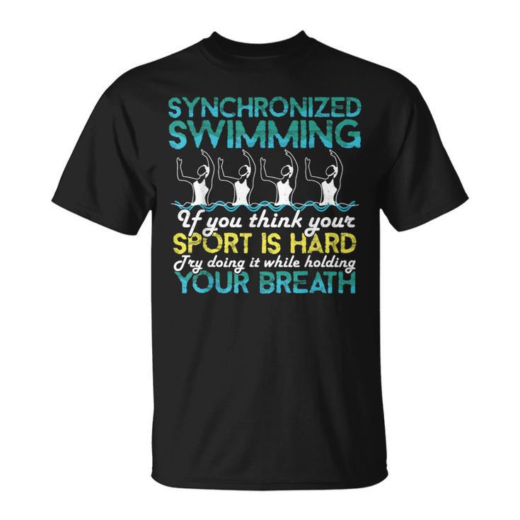 Synchronized Swimming Shirt Synchro Swimmer Artistic T-Shirt