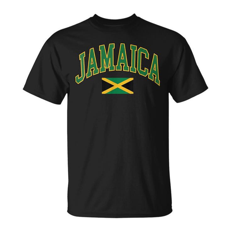 Texteintage De La Jamaïquearsity Et Drapeau Jamaïcain T-Shirt