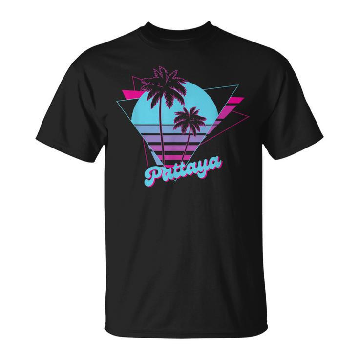 Vintage Palmeras Tailandia Pattaya 90S Retro Camiseta unisex