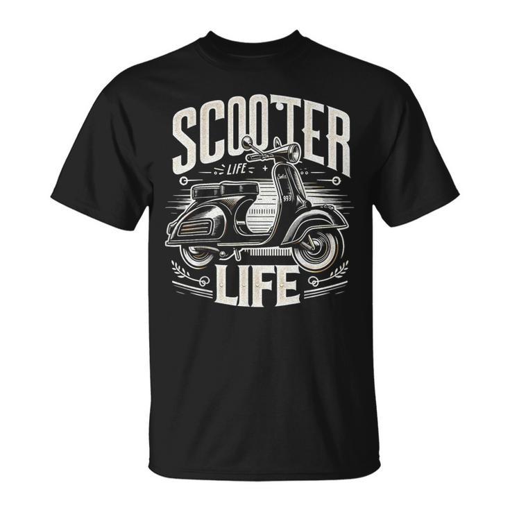 Vintagecooter Life Classic Cyclomoteurélo De Routecoot Italien T-Shirt