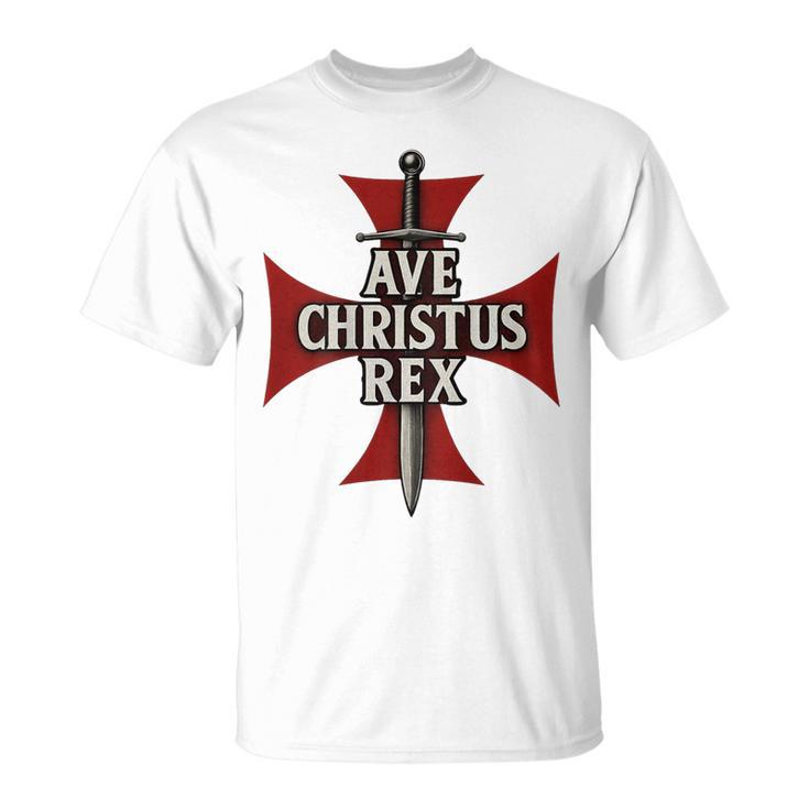 Ave Christus Rex Croix Templière T-Shirt