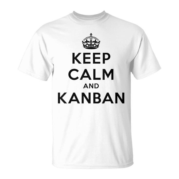 Chef De Projet De La Méthodologie Keep Calm Et Kanban Agile T-Shirt
