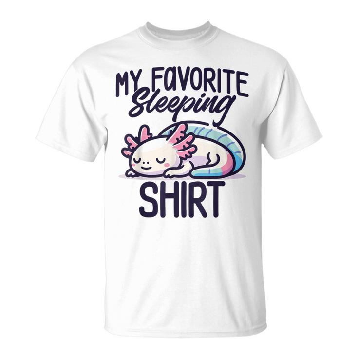 De Dormir My Favorite Bonita De Pijama De Ajolote Camiseta unisex