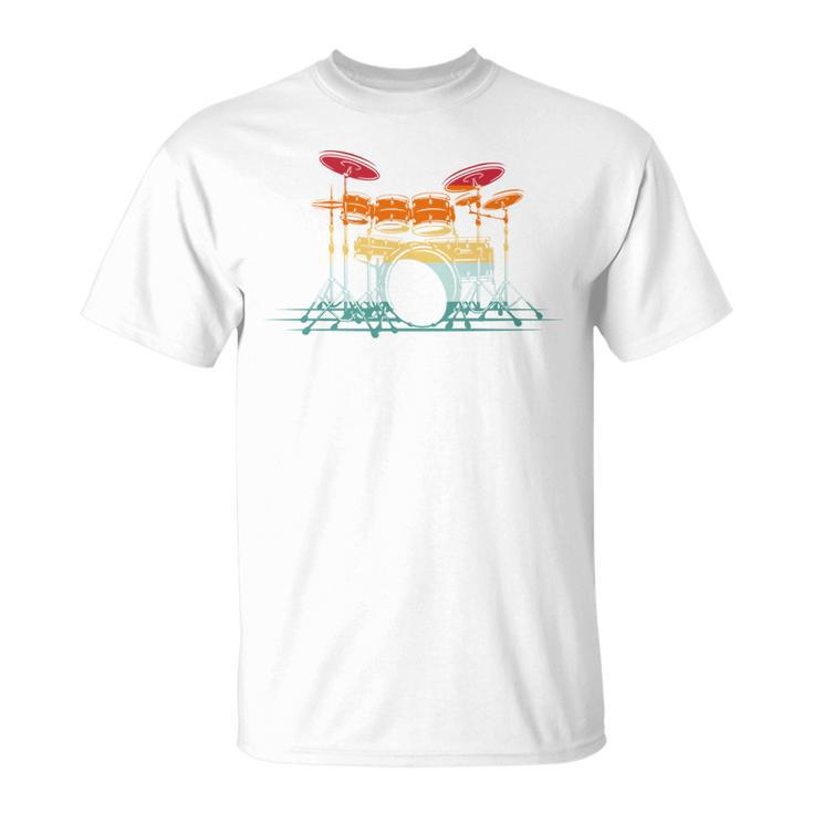 Drum Kit Musical Retro Instrument Musician T-Shirt