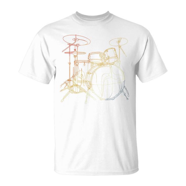 Drum Kit Vintage Look Music Concert Sweatshirt T-Shirt