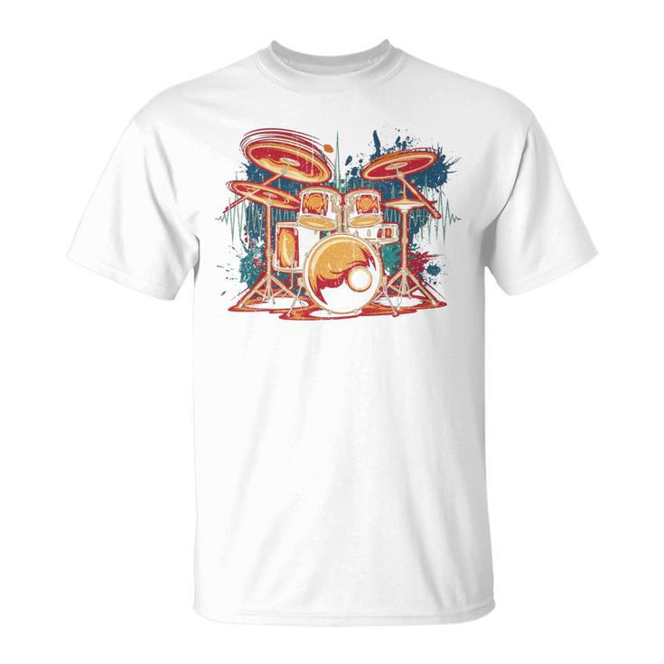 Dynamic Drum Kit For Drummers And Rock Music Lovers Sweatshirt T-Shirt