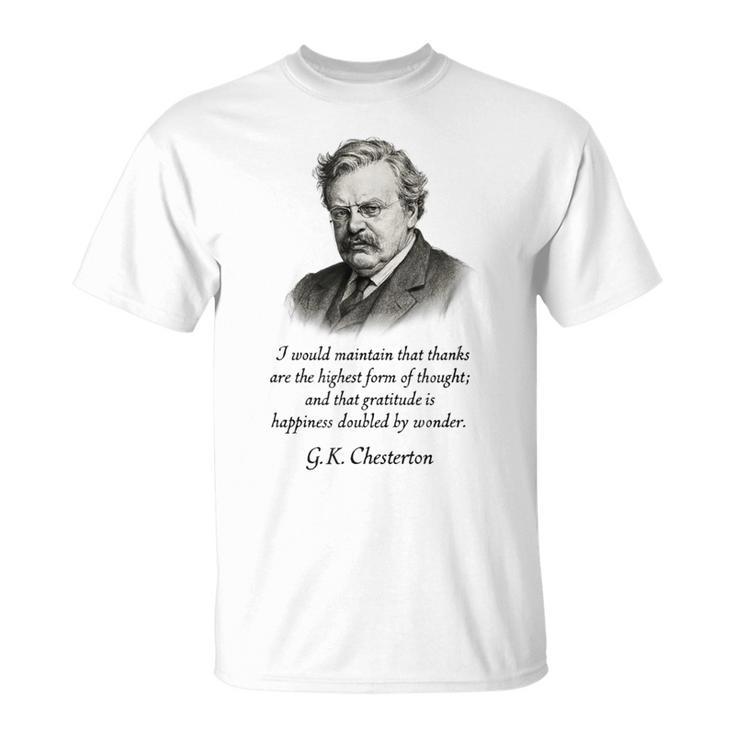 GK Chesterton Gratitude Hombres Es Niños Regalo Camiseta unisex