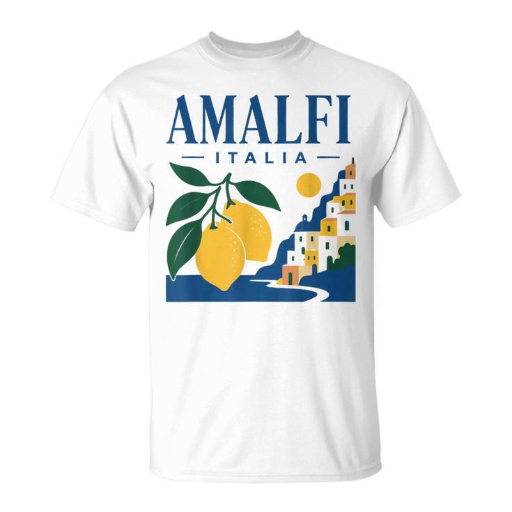 Graphismeouvenir De La Côte Rétro D'amalfi Italia En Forme De Citron T-Shirt