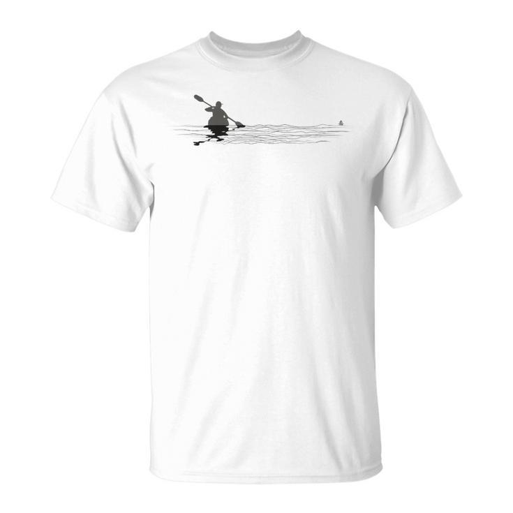 Kayaking Graphic Kayak Figure Kayaker Canoe Paddling T-Shirt