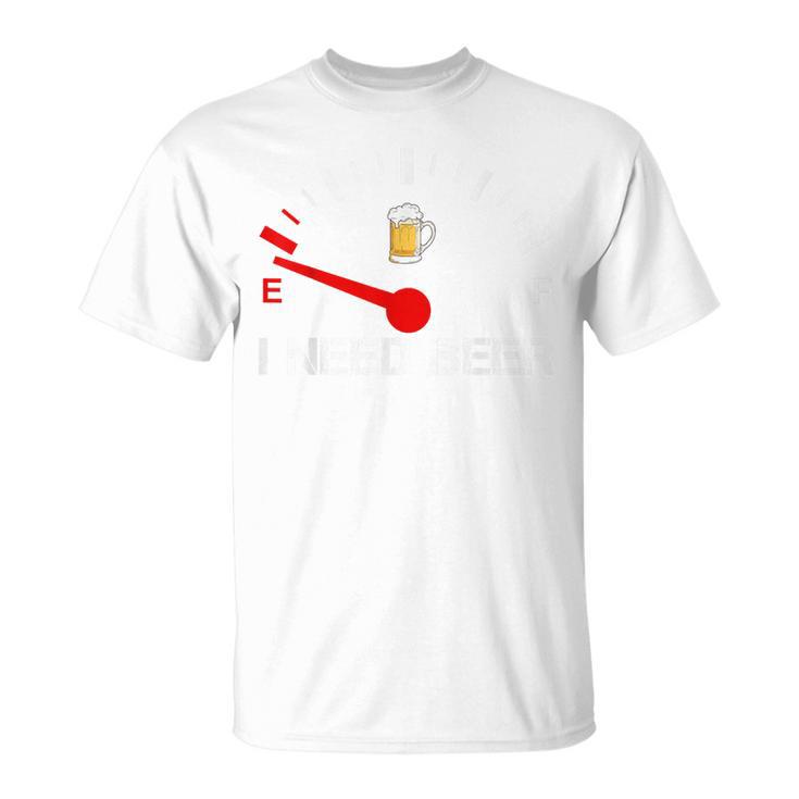 I Need A Beer おもしろ飲料燃料走行距離計 I Need Beer Tシャツ