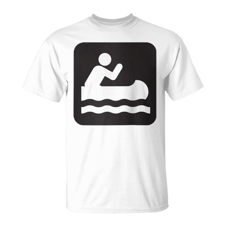 Outdoors Water Sports Canoe Canoeist Raglan Baseball Tee T-Shirt