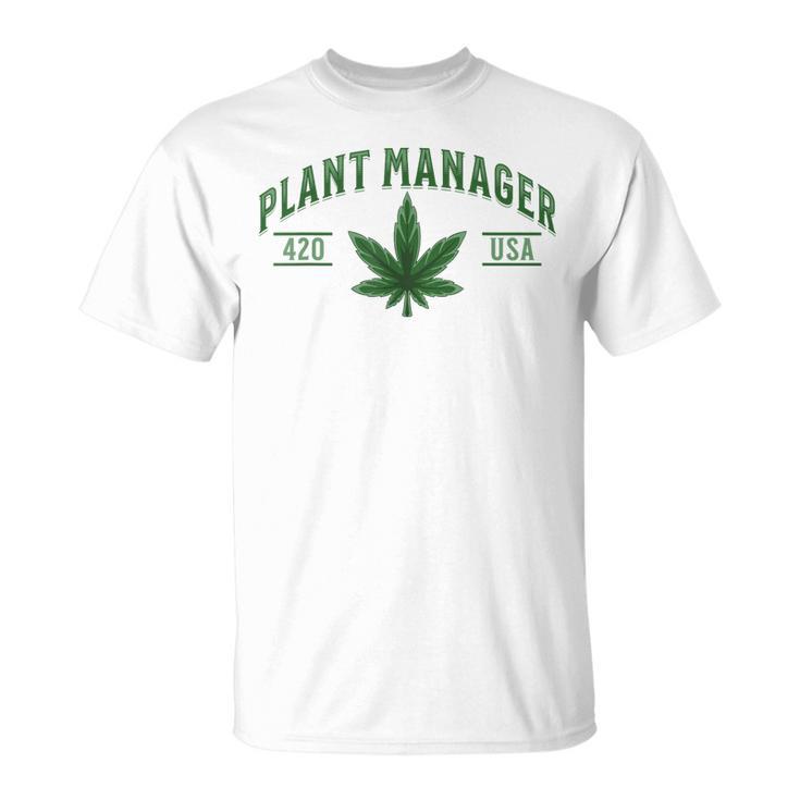 Plant Manager ウィードリーフ カンナビスポット マリファナ Usa Tシャツ