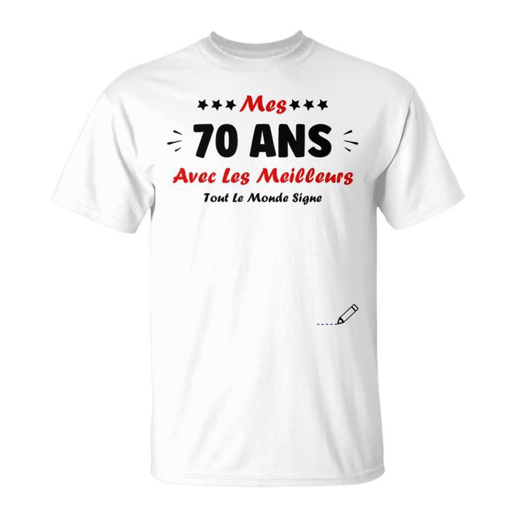 Signature Humour 70 Ans Àigner 70 Ans Anniversaire T-Shirt