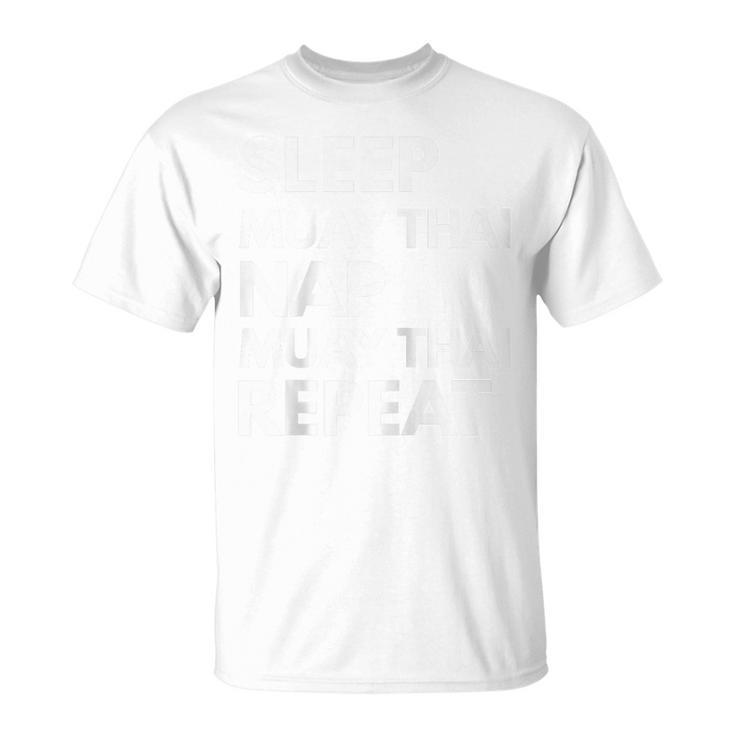 Sleep Nap Muay Thai Repeat Lover Martial Arts Raglan Baseball Tee T-Shirt