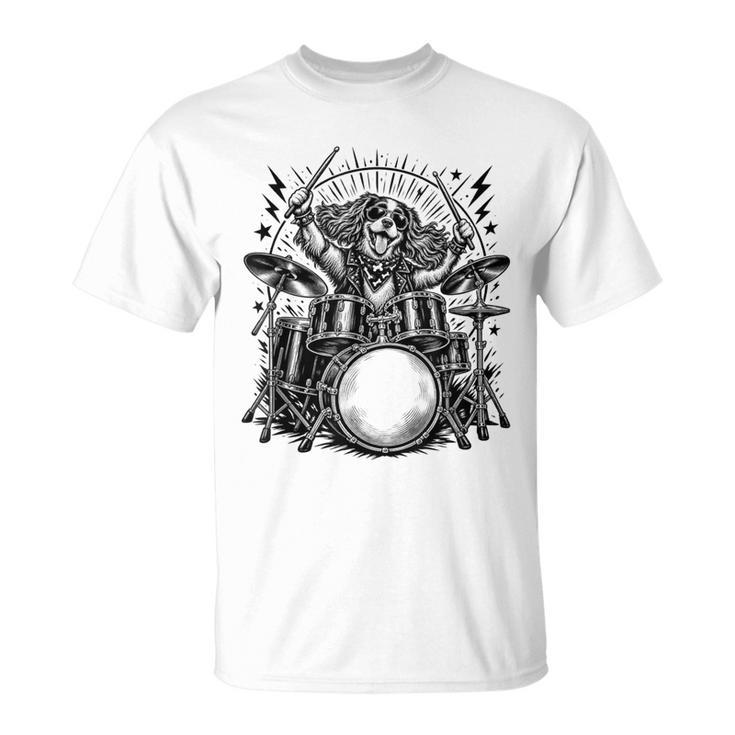Spaniel Rock Drum Kit T-Shirt