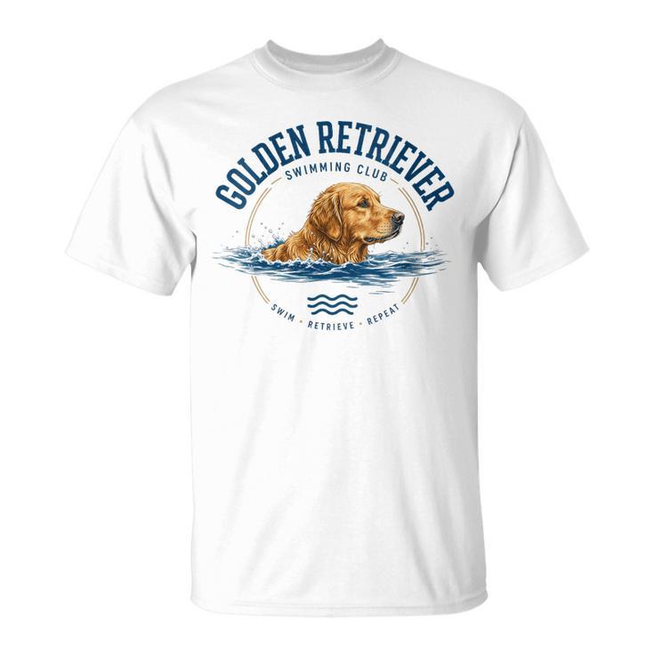 Women's Golden Retriever Swimming T-Shirt