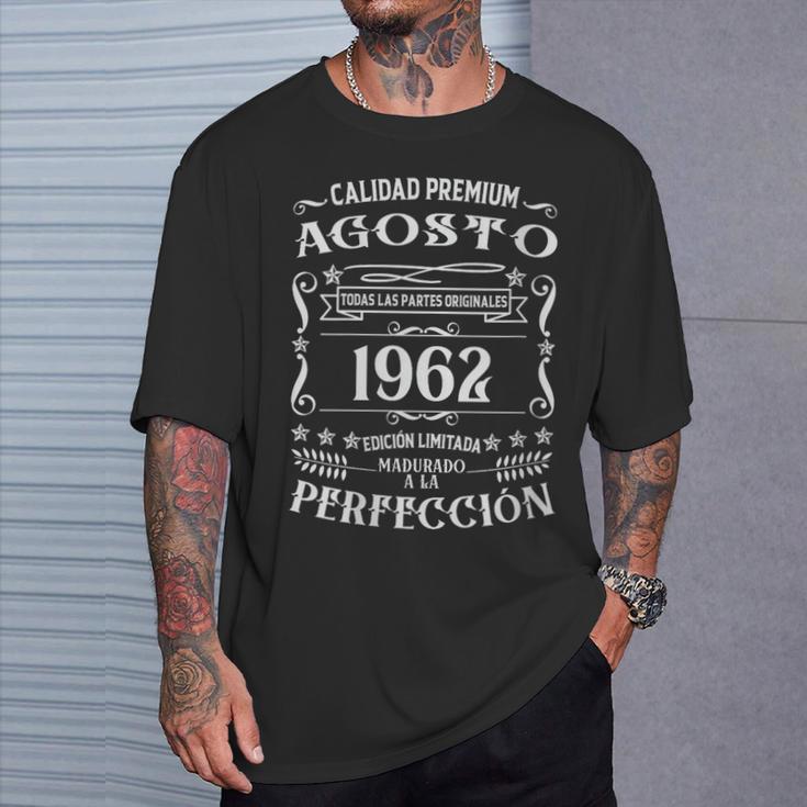64 Cumpleaños Nacido En Agosto De 1962Intage 64 Años Cuello Camiseta unisex Regalos para él