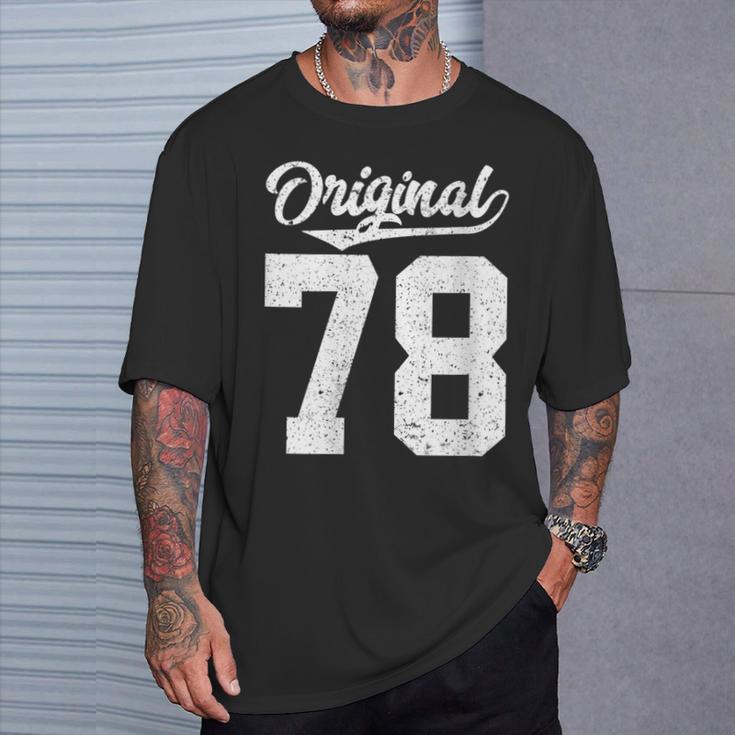 78 Cumpleaños Yetenta Y Ocho Originales Cuello Camiseta unisex Regalos para él