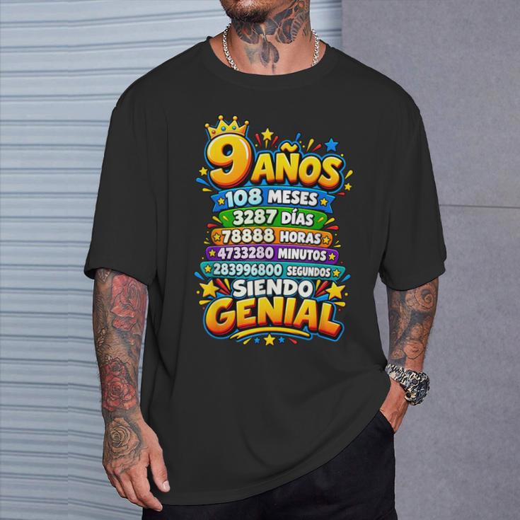 9 Años 108 Mesesiendo Genial Cumpleaños Camiseta unisex Regalos para él
