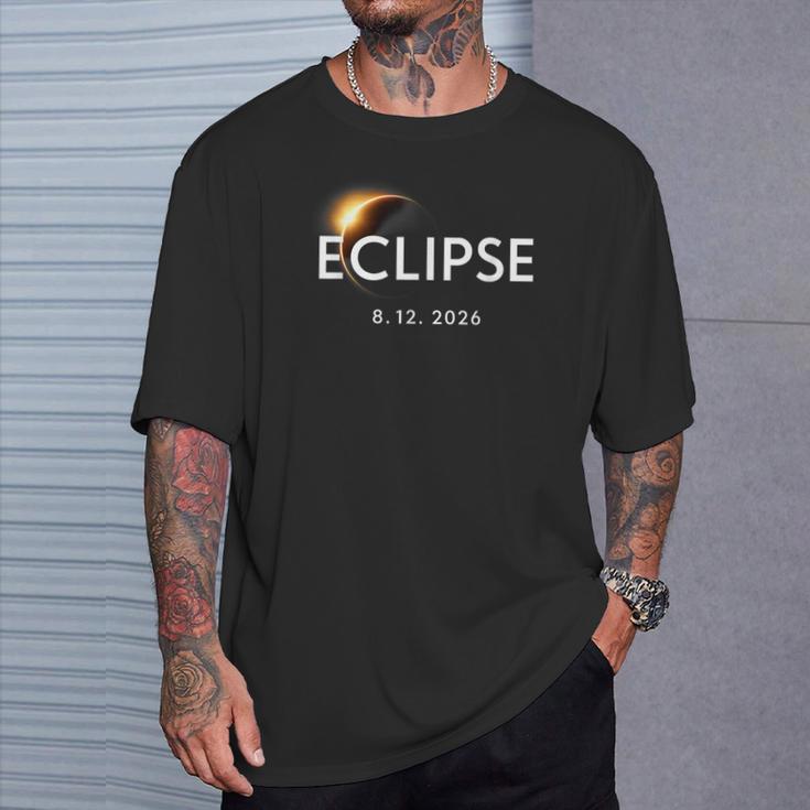 Astronomía Minimalista Eclipse De Alineaciónolar Agosto De 2026 Camiseta unisex Regalos para él