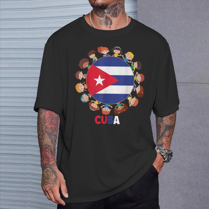 Bandera Cubana Mes De La Herencia Hispana Cuba Niños Niños Niñas Camiseta unisex Regalos para él