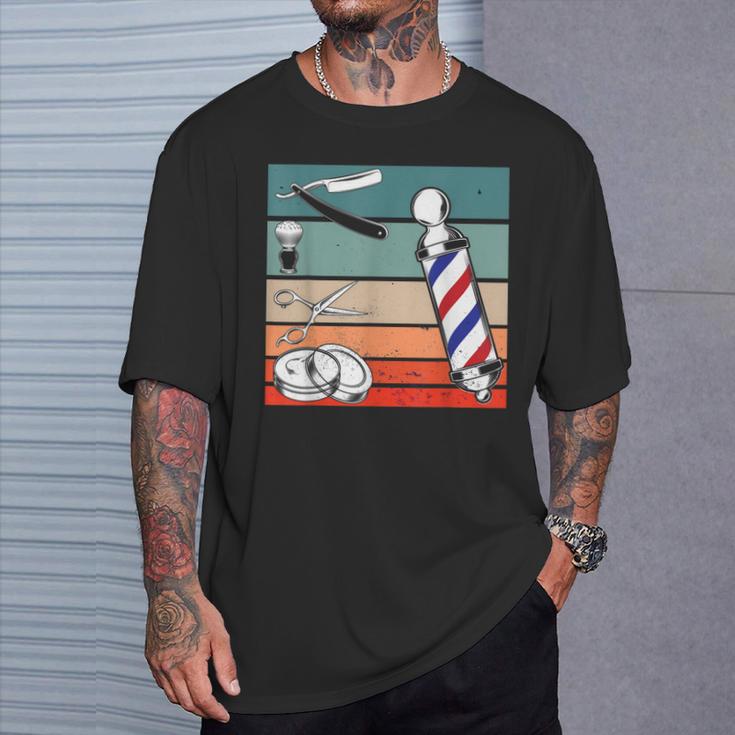 Barberíahop De Barber Retrointage Camiseta unisex Regalos para él