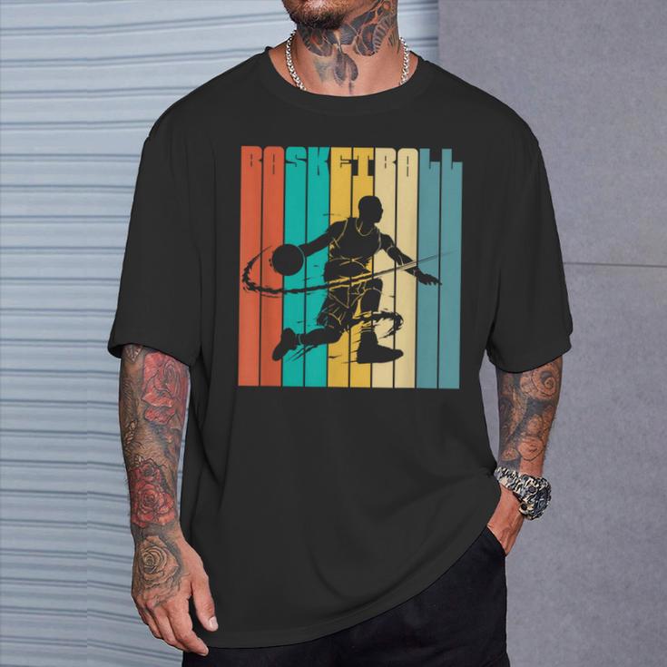 Basketball Basket Retro -Intage Basketball Camiseta unisex Regalos para él