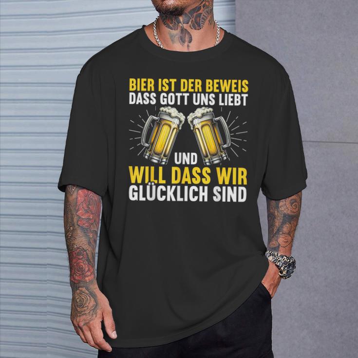 Bier Ist Der Beweis Dass Gott Uns Liebt Bierliebhaber Bier T-Shirt Geschenke für Ihn