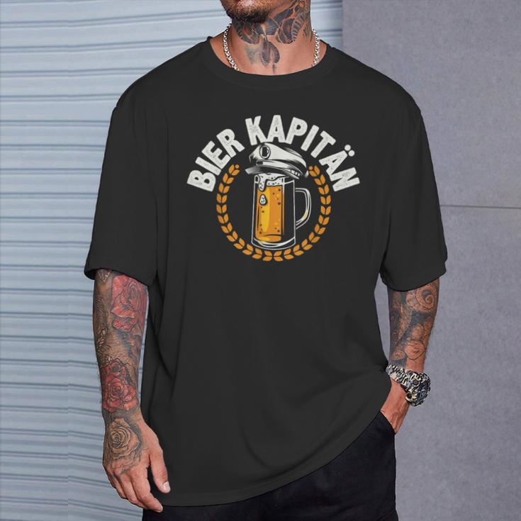 Bier Kapitän Lustig Bootauf Trinkpruch Herren Männer T-Shirt Geschenke für Ihn
