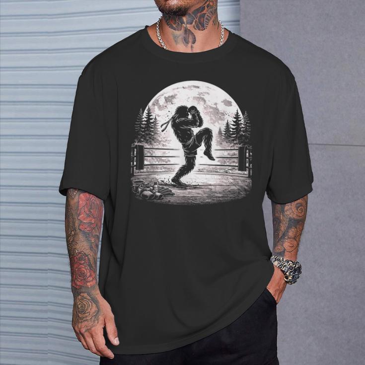 Bigfoot Muay Thai Boxer Martial Arts Sasquatch T-Shirt Gifts for Him