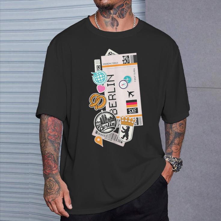 Billete De Avión De Berlín Aire Pass Avión Alemania Amante De Losiajes Camiseta unisex Regalos para él
