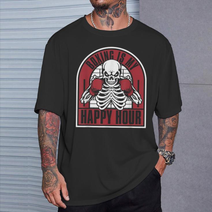 Boxing Is My Happy Hour Muay Thai Kickboxer Fan Boxing T-Shirt Gifts for Him Boxing Is My Happy Hour Muay Thai Kickboxer Fan Boxing T-Shirt Gifts for Him