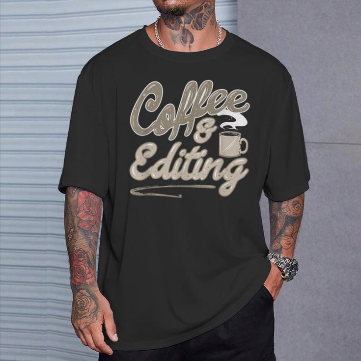 Café Y Edición Fotógrafo Divertido Y Cineasta Camiseta unisex Regalos para él