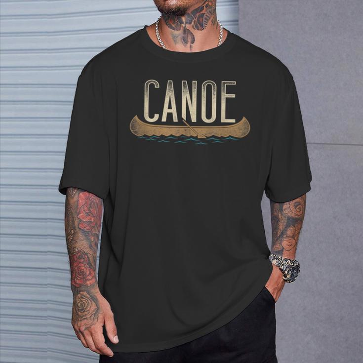 Canoe Canoeing Vintage Canoe T-Shirt Gifts for Him