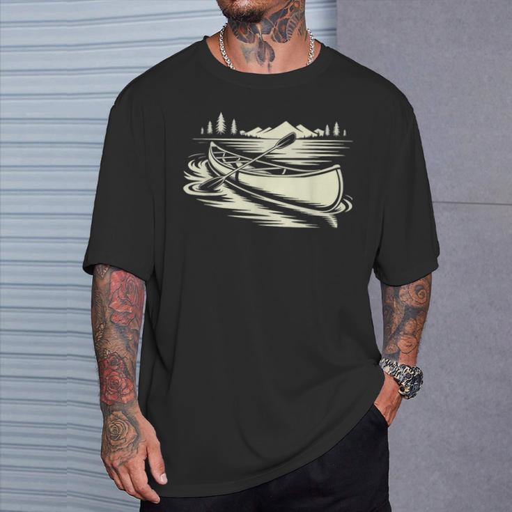Canoe Tripper Loading Portage Pack First Light T-Shirt Gifts for Him
