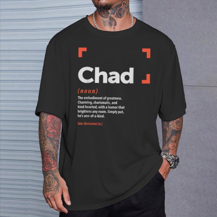 Chad Definición Nombre Personalizado Chad Camiseta unisex Regalos para él
