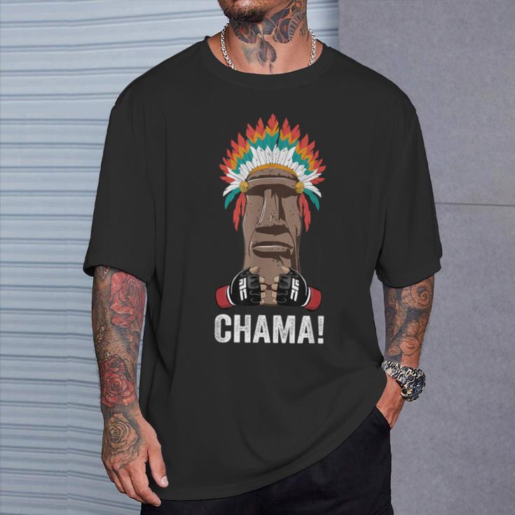 Chama Fighter MMA Fan JJB Boxing Muay Thai Kickboxing T-Shirt Gifts for Him