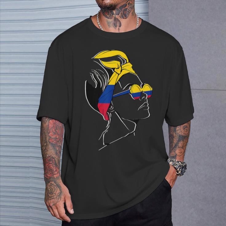 Colombia Bandera Pañuelo Pelo Orgullo Colombiano Camiseta unisex Regalos para él