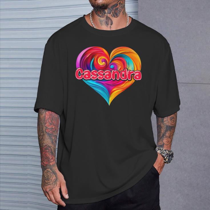 Coloré Avec Inscription I Heart Love Cassandra T-Shirt Cadeaux pour lui