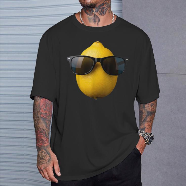 Cool Lemon Portant Des Lunettes Deoleil Drôle Fruits T-Shirt Cadeaux pour lui