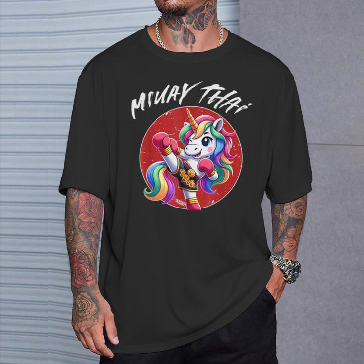 Cute Thai Boxing And Muay Thai Unicorn T-Shirt Gifts for Him
