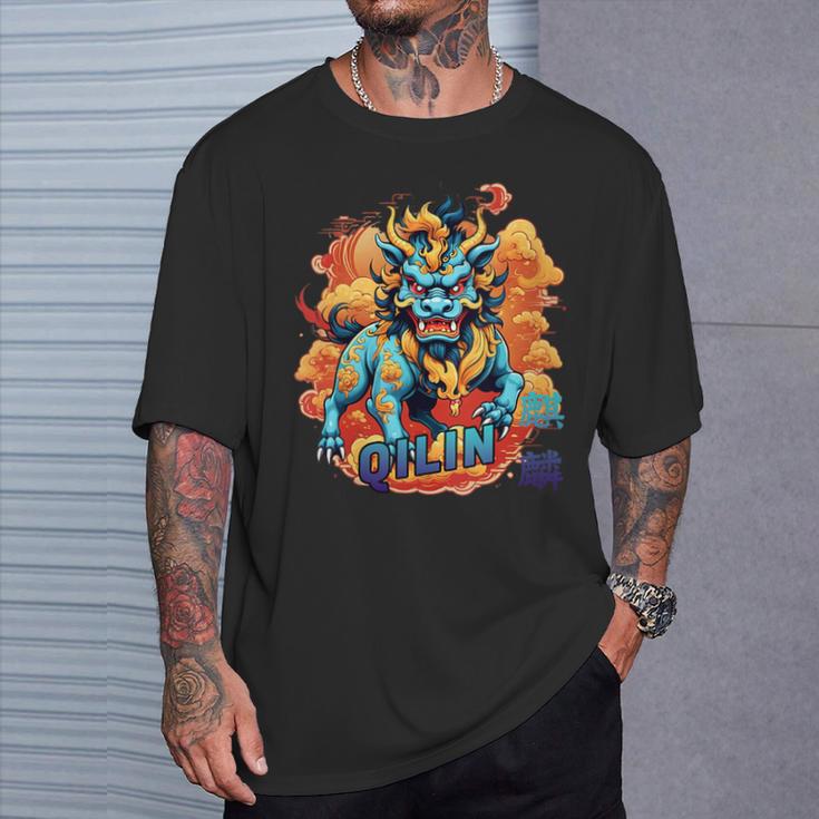 Danse Licorne Chinoise Kung Fu Qilin T-Shirt Cadeaux pour lui