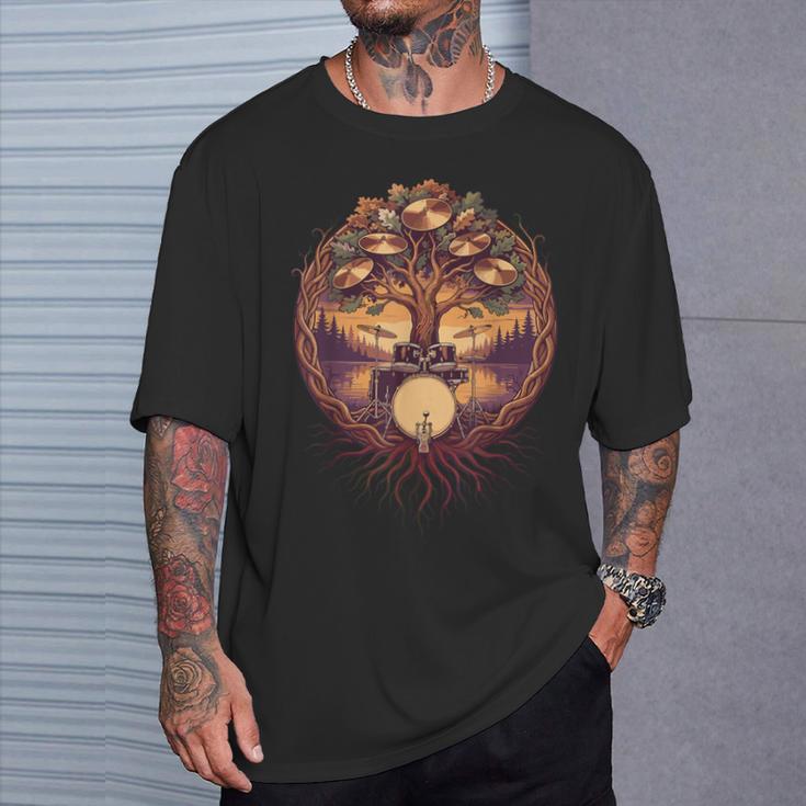 Drummer Drum Kit Musician Percussion Player T-Shirt Gifts for Him Drummer Drum Kit Musician Percussion Player T-Shirt Gifts for Him