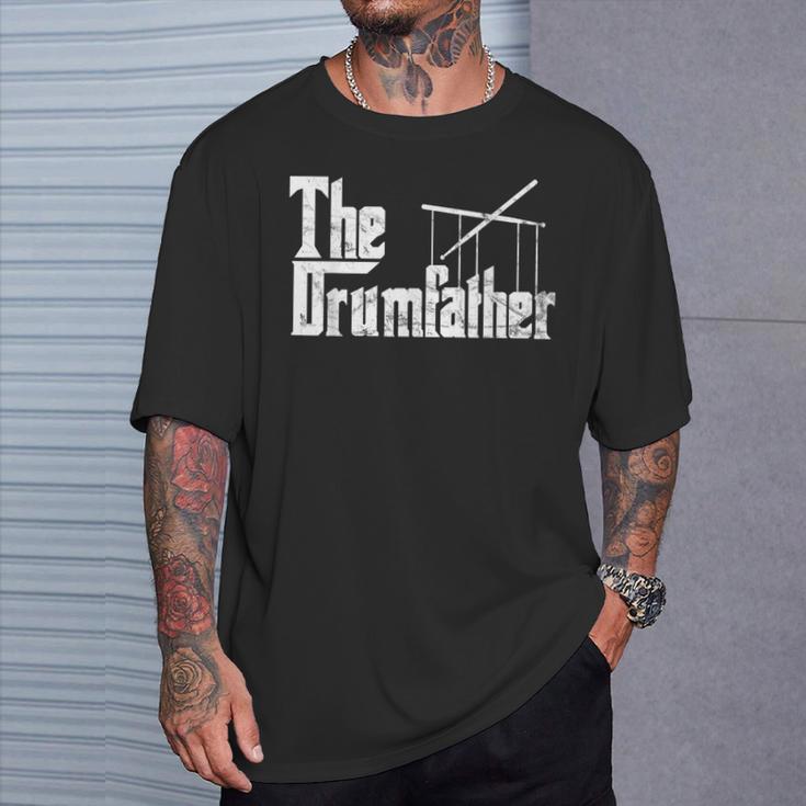 Drummer Humor The Drumfather Drum Kit T-Shirt Gifts for Him