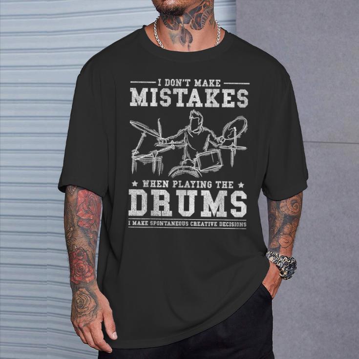 Drummer Music Drum Kit T-Shirt Gifts for Him Drummer Music Drum Kit T-Shirt Gifts for Him