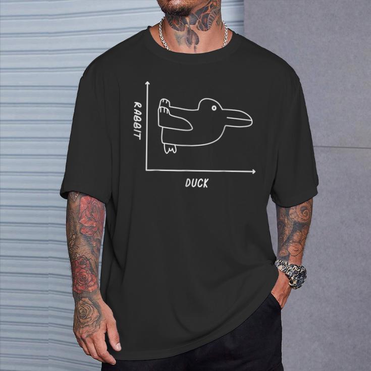 Duck Rabbit Graph 楽しい数学教師 イースターtシャツ Tシャツ 彼への贈り物
