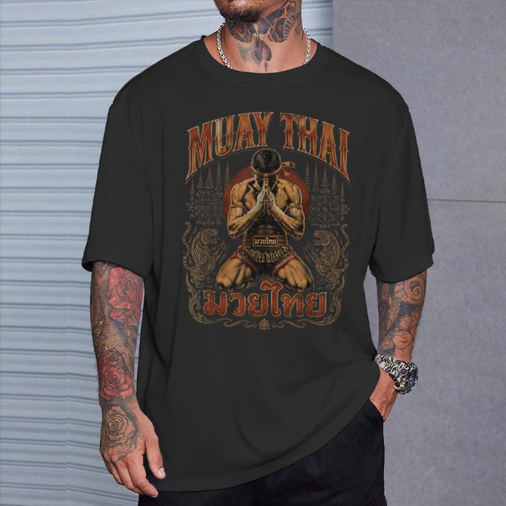 Faded Muay Thai Fighter Nak Muay Thailand Boxing T-Shirt Gifts for Him Faded Muay Thai Fighter Nak Muay Thailand Boxing T-Shirt Gifts for Him