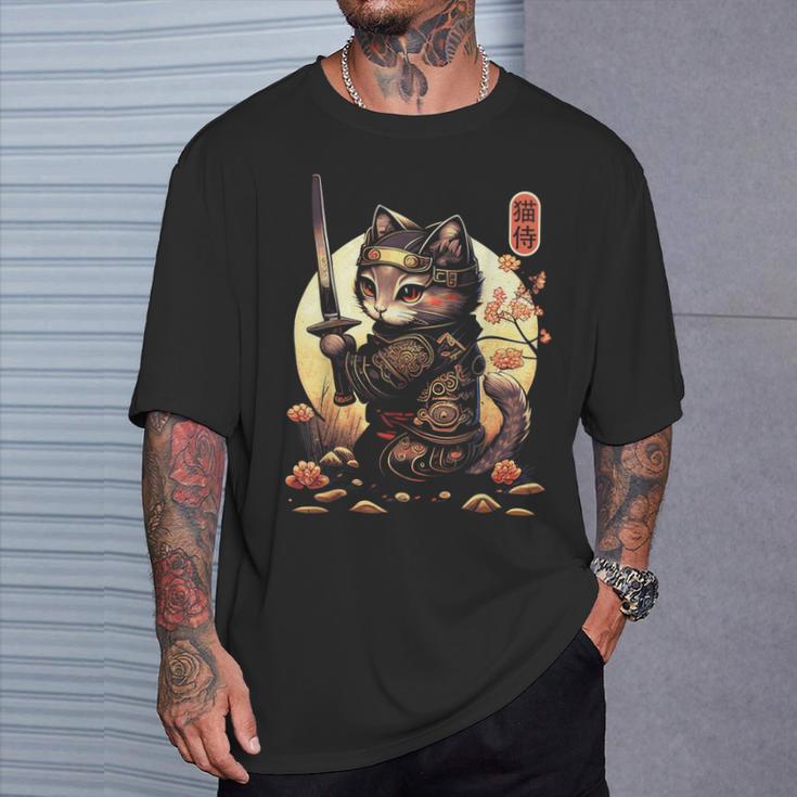 Gatoamurai Japonés Para Amantes De Los Gatos Camiseta unisex Regalos para él