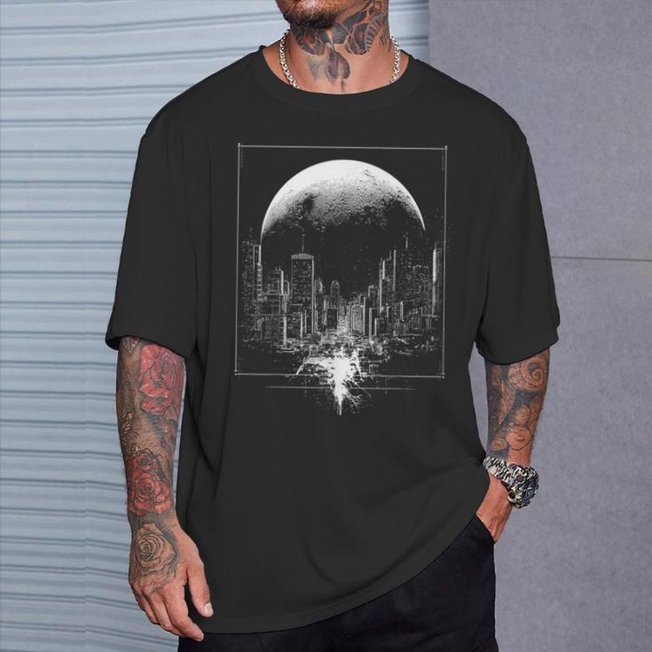 Géonétrique Lunaire T-Shirt Cadeaux pour lui